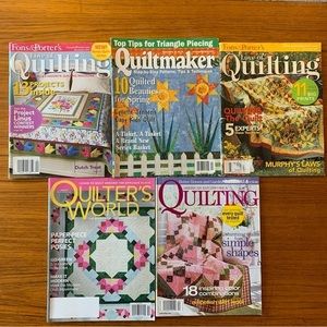 5 “March-April” Quilting Magazines.